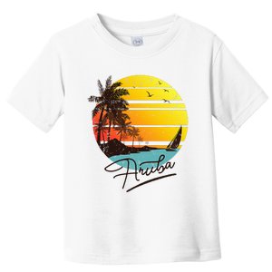 Aruba Retro Summer Tropical Beach Toddler T-Shirt