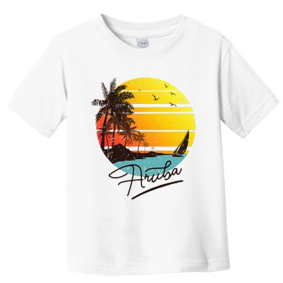 Aruba Retro Summer Tropical Beach Toddler T-Shirt