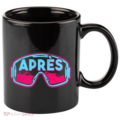 AprèS Retro Ski Snowboard Vintage 80s 90s Skiing Outfit Cute Gift 11oz C Handle Ceramic Mug