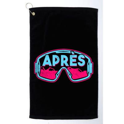 AprèS Retro Ski Snowboard Vintage 80s 90s Skiing Outfit Cute Gift Golf Towel