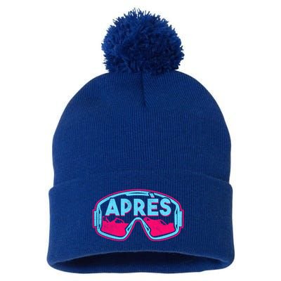 AprèS Retro Ski Snowboard Vintage 80s 90s Skiing Outfit Cute Gift Pom Pom 12in Knit Beanie