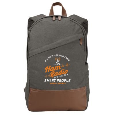 Amateur Radio Smart People Hobby Anyway Ham Radio Cotton Canvas Backpack