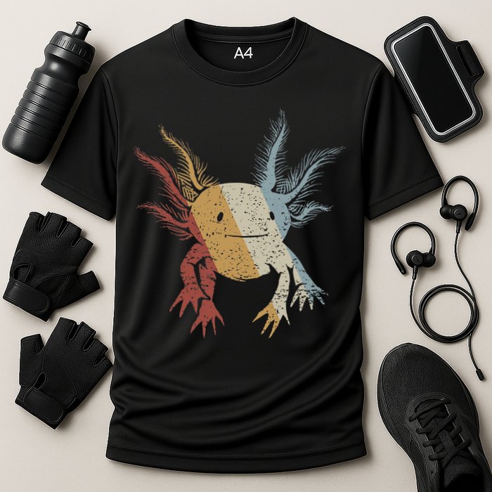 Axolotl Retro Style Vintage Performance Shirt