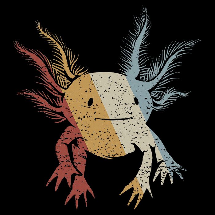 Axolotl Retro Style Vintage Performance Shirt