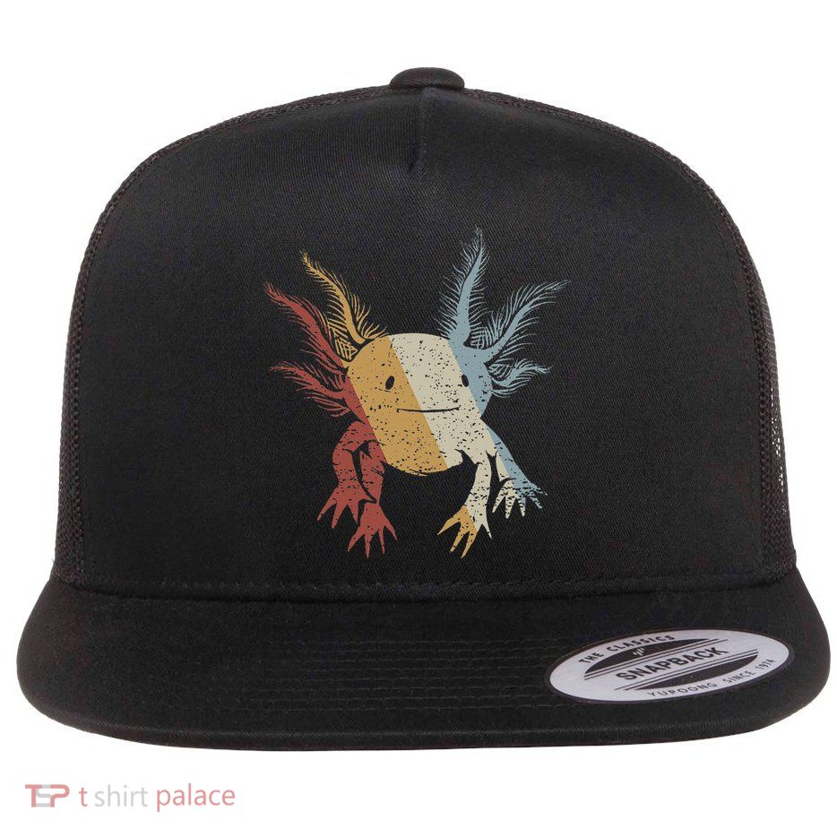 Axolotl Retro Style Vintage Flatbill Hat