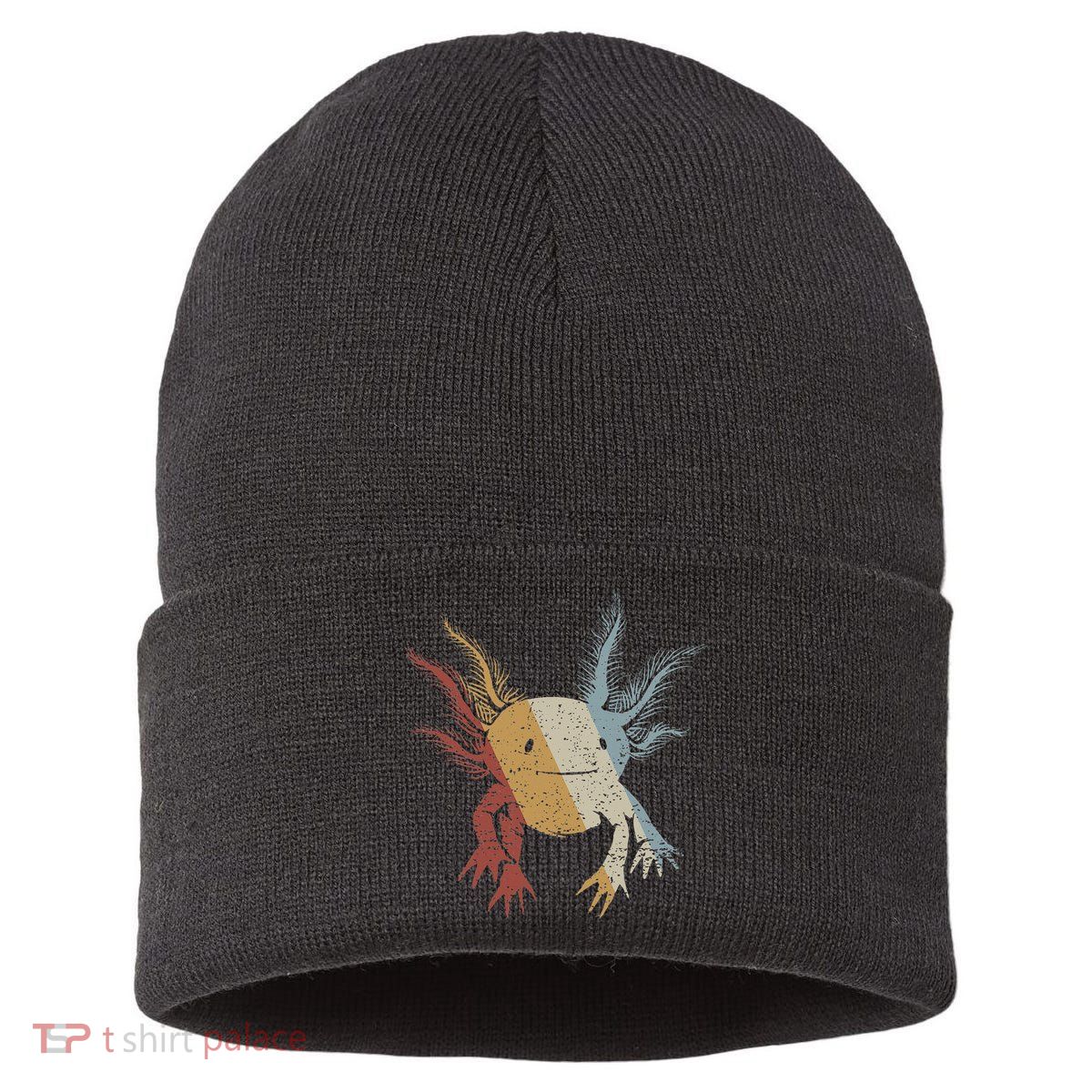 Axolotl Retro Style Vintage Sustainable Knit Beanie