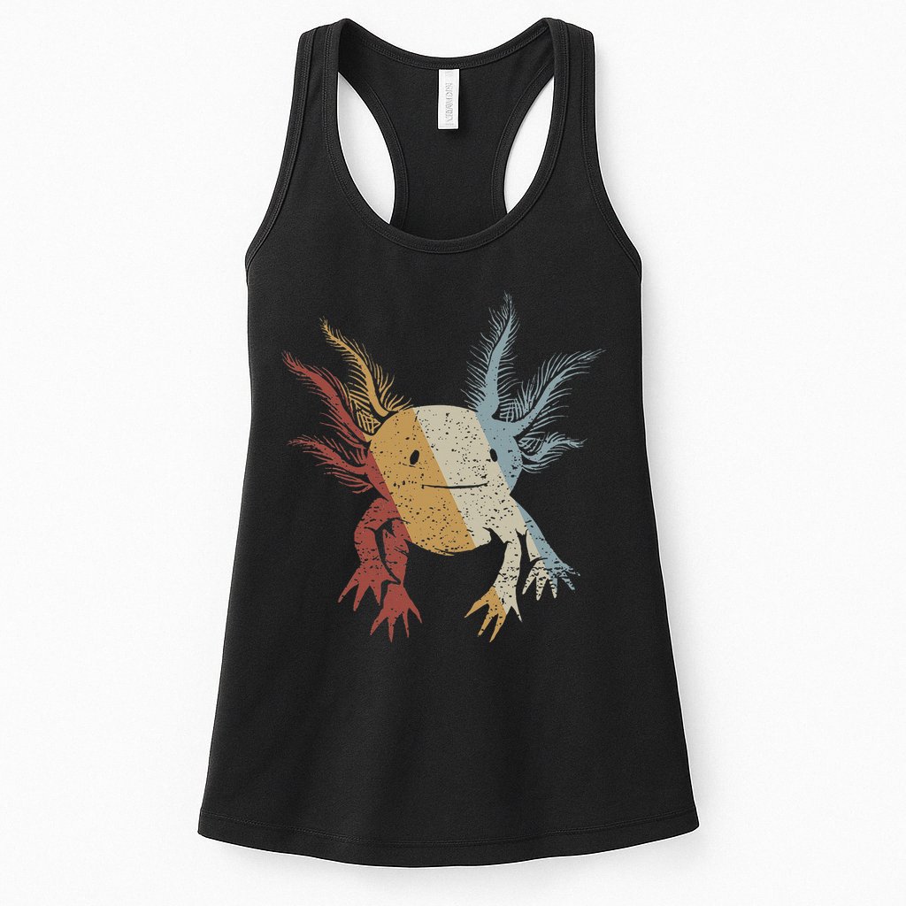 Axolotl Retro Style Vintage Womens Tank Top
