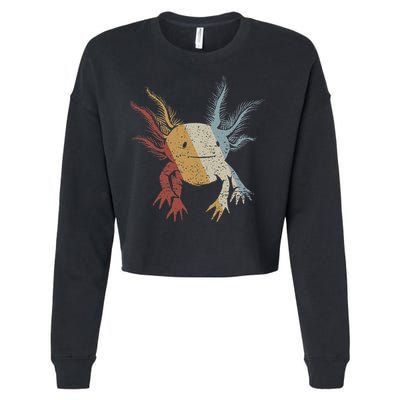 Axolotl Retro Style Vintage Cropped Pullover Crew