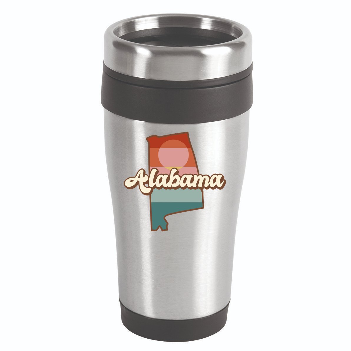 Alabama Retro Sunset Logo 16oz Travel Tumbler