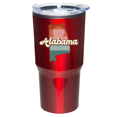 Alabama Retro Sunset Logo Tumbler
