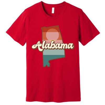 Alabama Retro Sunset Logo Premium T-Shirt