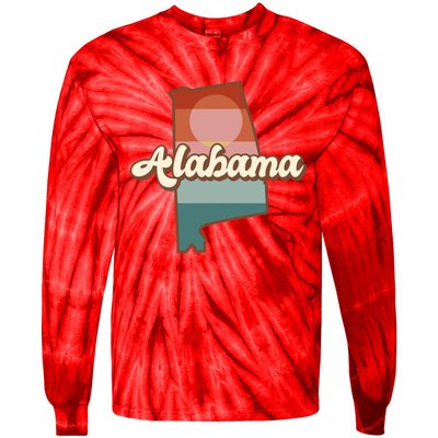 Alabama Retro Sunset Logo Tie-Dye Long Sleeve Shirt