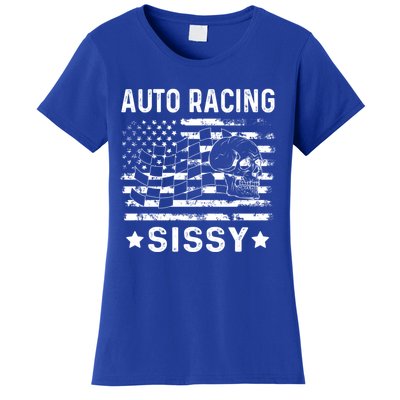 Auto Racing Sissy Sister Usa Flag 4th Of July Gift Women's T-Shirt