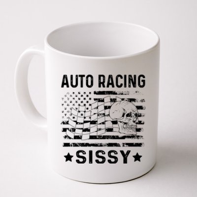 Auto Racing Sissy Sister Usa Flag 4th Of July Gift Coffee Mug