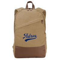 A.S.T.R.O.S. Retro Style 70s 80s First Name Cotton Canvas Backpack