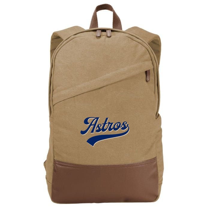 A.S.T.R.O.S. Retro Style 70s 80s First Name Cotton Canvas Backpack