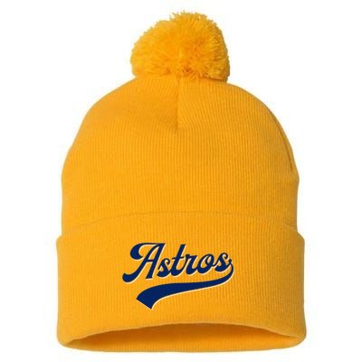 A.S.T.R.O.S. Retro Style 70s 80s First Name Pom Pom 12in Knit Beanie