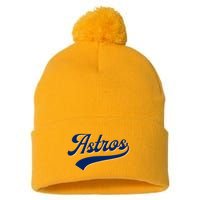 A.S.T.R.O.S. Retro Style 70s 80s First Name Pom Pom 12in Knit Beanie