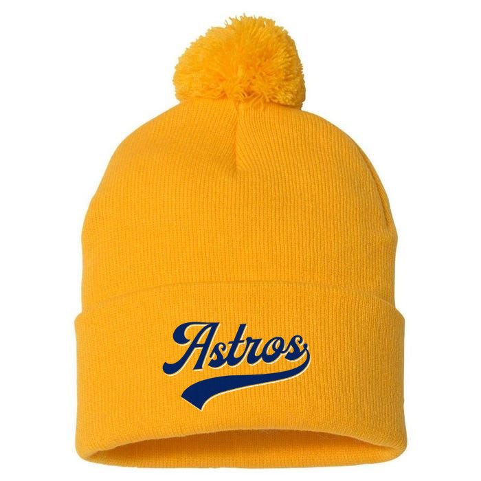 A.S.T.R.O.S. Retro Style 70s 80s First Name Pom Pom 12in Knit Beanie