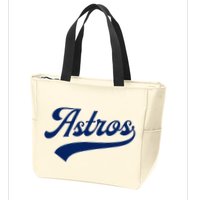 A.S.T.R.O.S. Retro Style 70s 80s First Name Zip Tote Bag