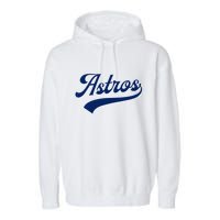 A.S.T.R.O.S. Retro Style 70s 80s First Name Garment-Dyed Fleece Hoodie