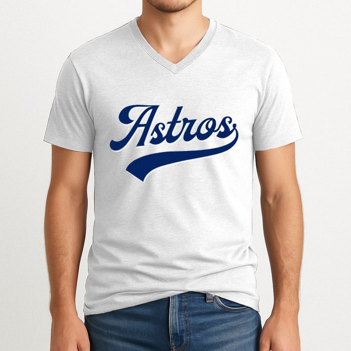 A.S.T.R.O.S. Retro Style 70s 80s First Name V-Neck T-Shirt