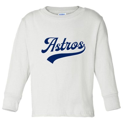 A.S.T.R.O.S. Retro Style 70s 80s First Name Toddler Long Sleeve Shirt