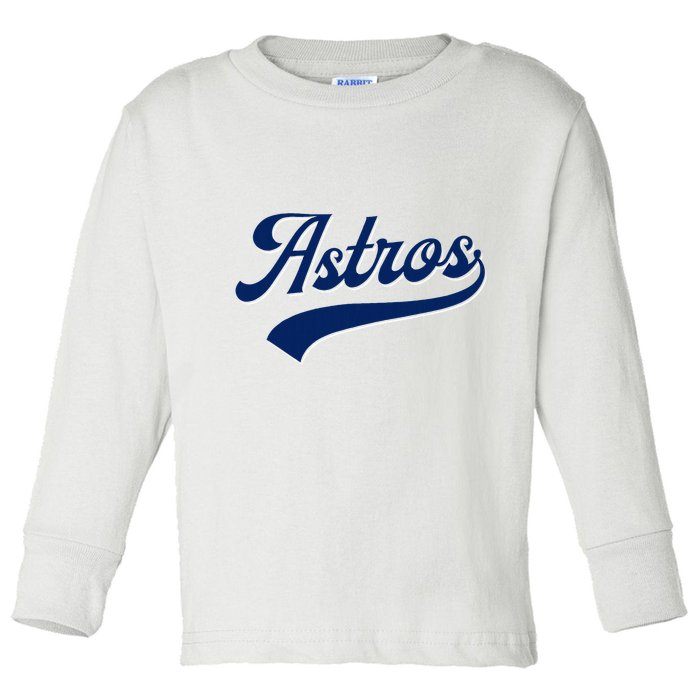 A.S.T.R.O.S. Retro Style 70s 80s First Name Toddler Long Sleeve Shirt