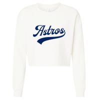 A.S.T.R.O.S. Retro Style 70s 80s First Name Cropped Pullover Crew