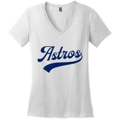A.S.T.R.O.S. Retro Style 70s 80s First Name Women's V-Neck T-Shirt