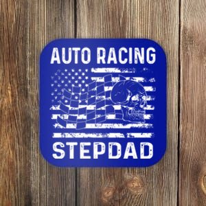 Auto Racing Stepdad Usa Flag 4th Of July Great Gift Coaster