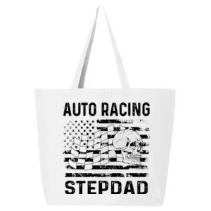 Auto Racing Stepdad Usa Flag 4th Of July Great Gift 25L Jumbo Tote