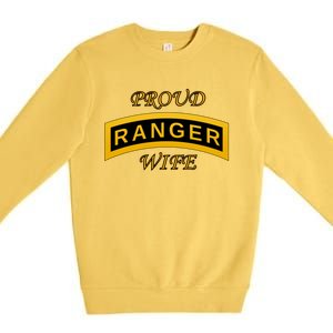 Army Ranger School Tab Meaningful Gift Proud Wife Meaningful Gift Premium Crewneck Sweatshirt