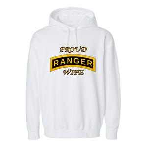 Army Ranger School Tab Meaningful Gift Proud Wife Meaningful Gift Garment-Dyed Fleece Hoodie