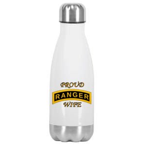 Army Ranger School Tab Meaningful Gift Proud Wife Meaningful Gift Stainless Steel Insulated Water Bottle