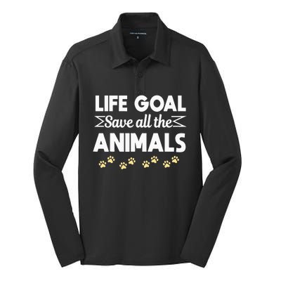 Animal Rescue Shelter Pet Adoption Fostering Silk Touch Performance Long Sleeve Polo