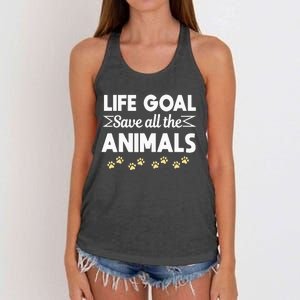 Animal Rescue Shelter Pet Adoption Fostering Women's Knotted Racerback Tank