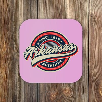 Arkansas Retro Style Ar Usa Coaster