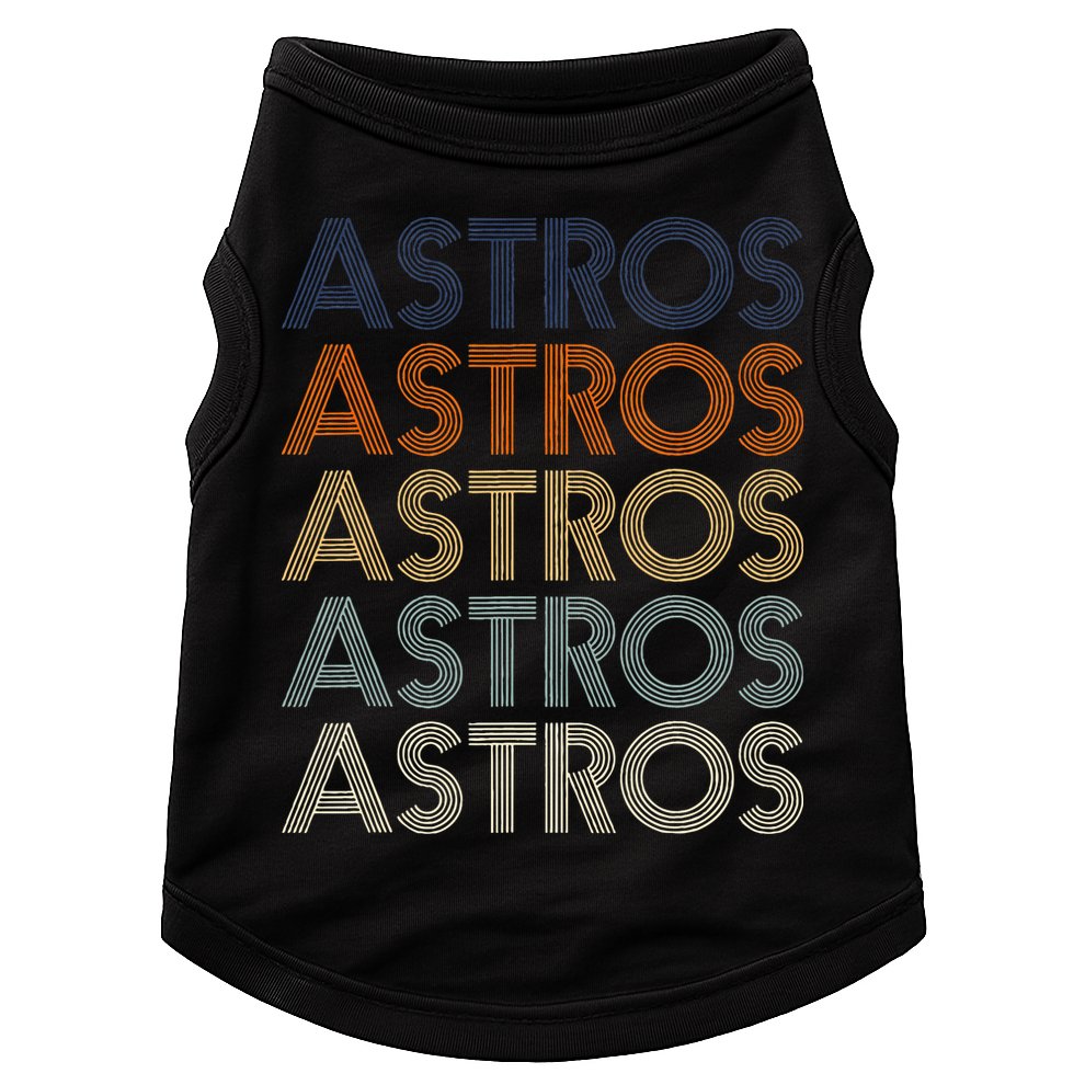 Astros Retro Style 70s 80s Personalized Jersey Doggie Tank