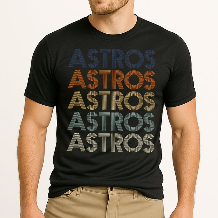 Astros Retro Style 70s 80s Personalized Jersey Cooling Performance Crew T-Shirt