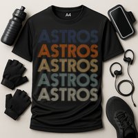 Astros Retro Style 70s 80s Personalized Jersey Cooling Performance Crew T-Shirt