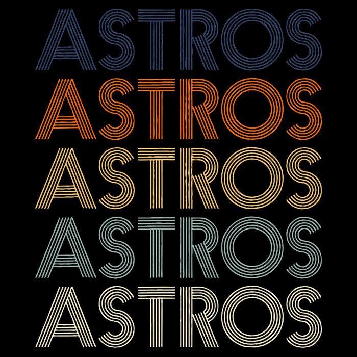Astros Retro Style 70s 80s Personalized Jersey Cooling Performance Crew T-Shirt