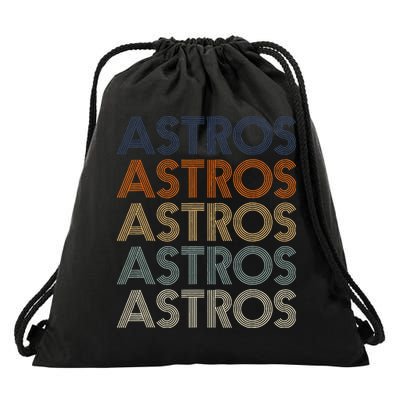 Astros Retro Style 70s 80s Personalized Jersey Drawstring Bag