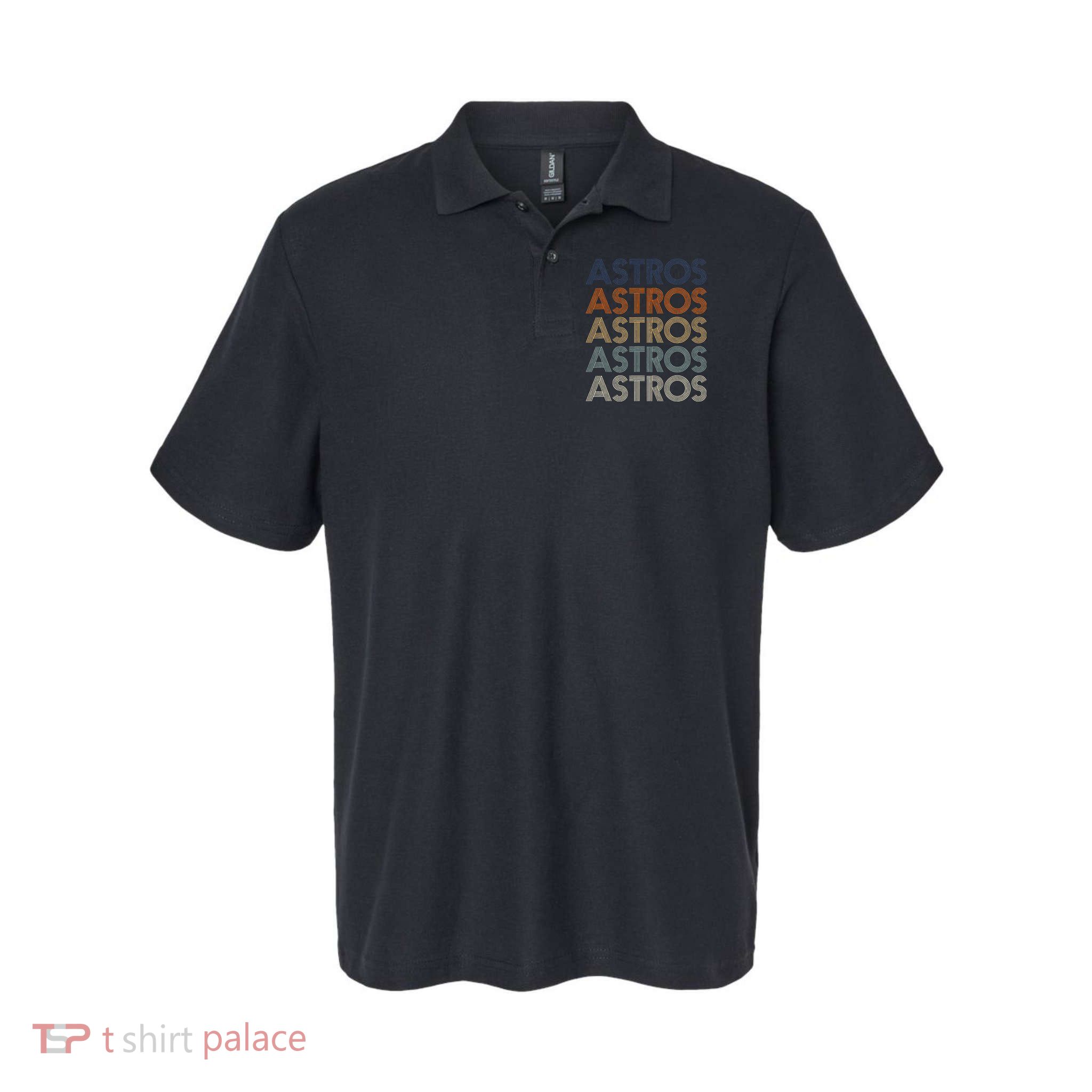 Astros Retro Style 70s 80s Personalized Jersey Polo