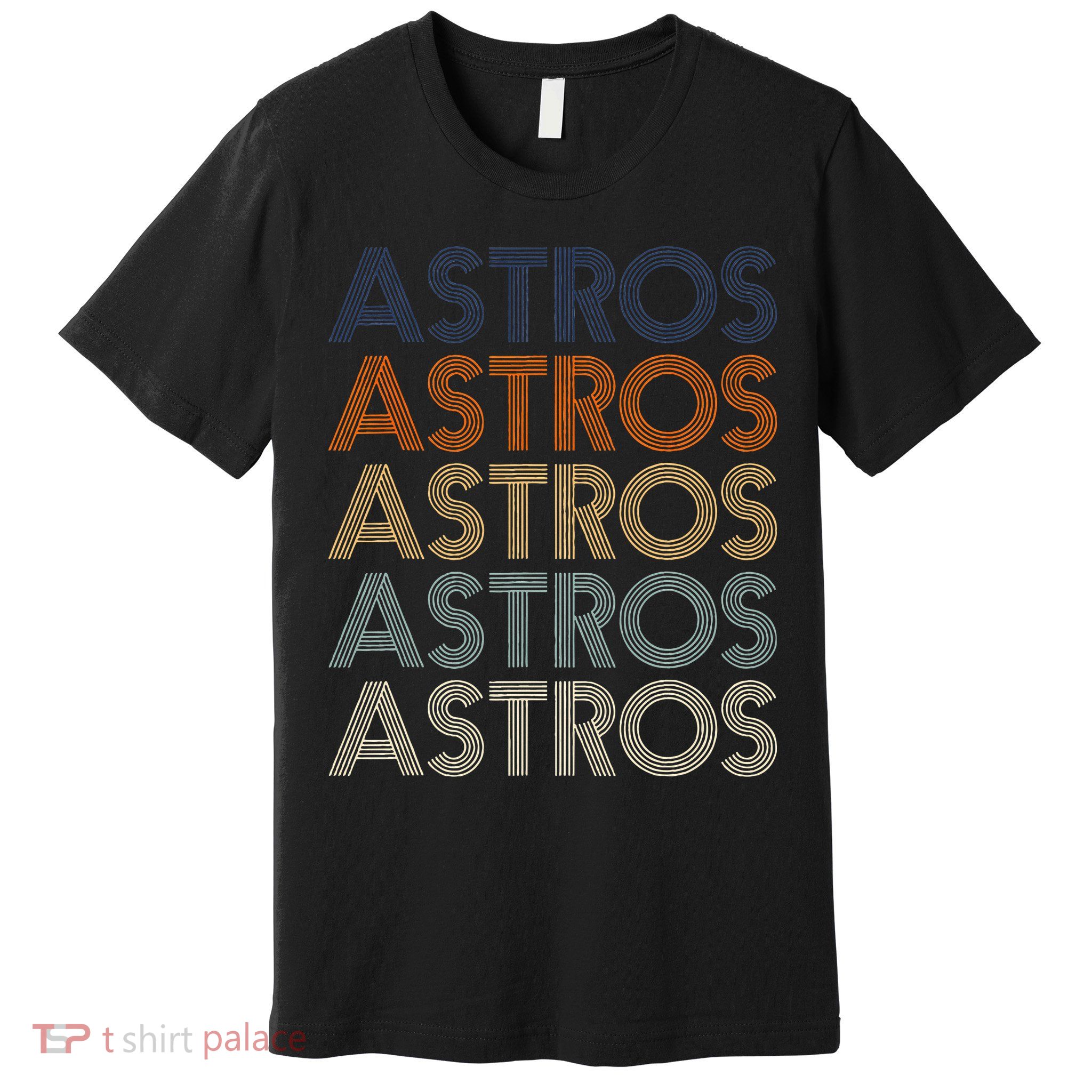 Astros Retro Style 70s 80s Personalized Jersey Premium T-Shirt