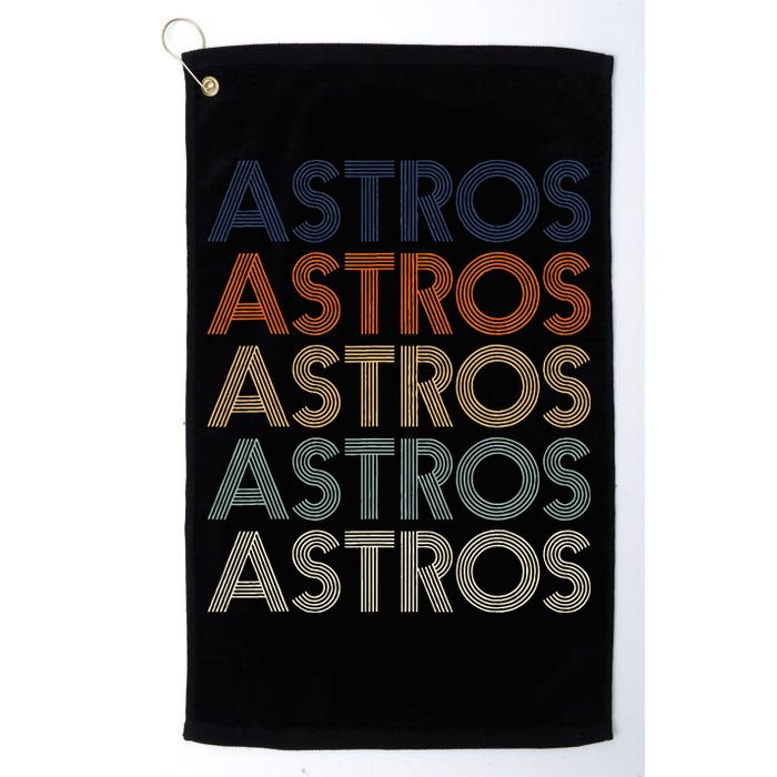 Astros Retro Style 70s 80s Personalized Jersey Golf Towel