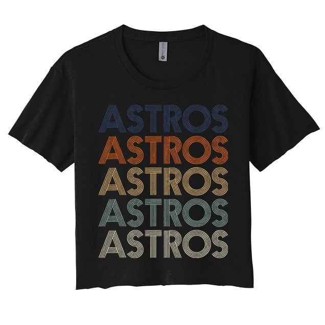 Astros Retro Style 70s 80s Personalized Jersey Crop Top
