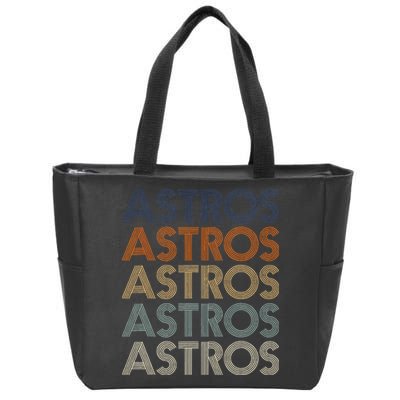 Astros Retro Style 70s 80s Personalized Jersey Zip Tote Bag