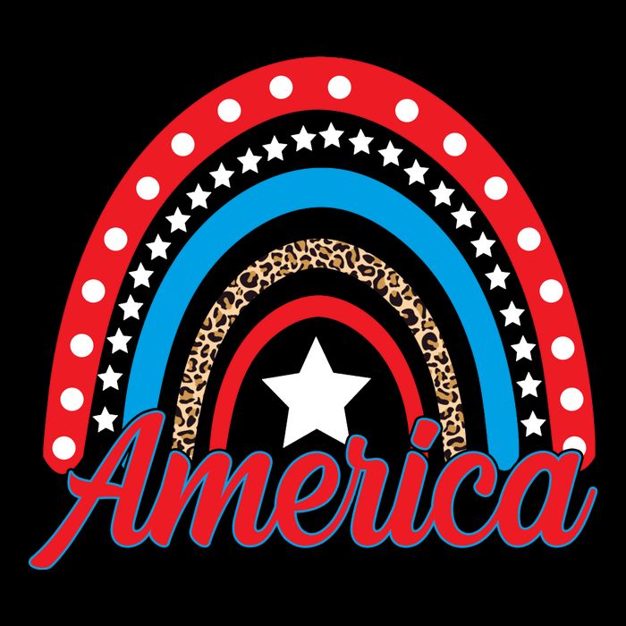 America Rainbow Star 4th Of July Backpack