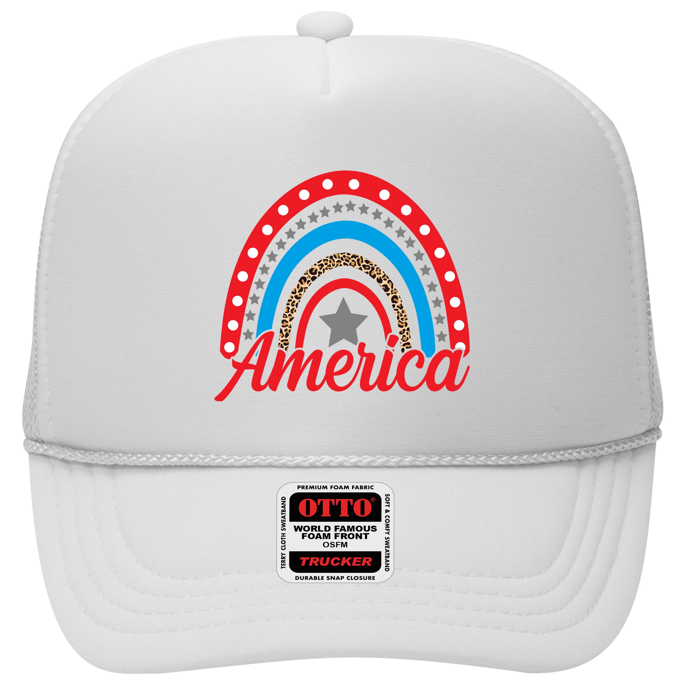 America Rainbow Star 4th Of July Hat
